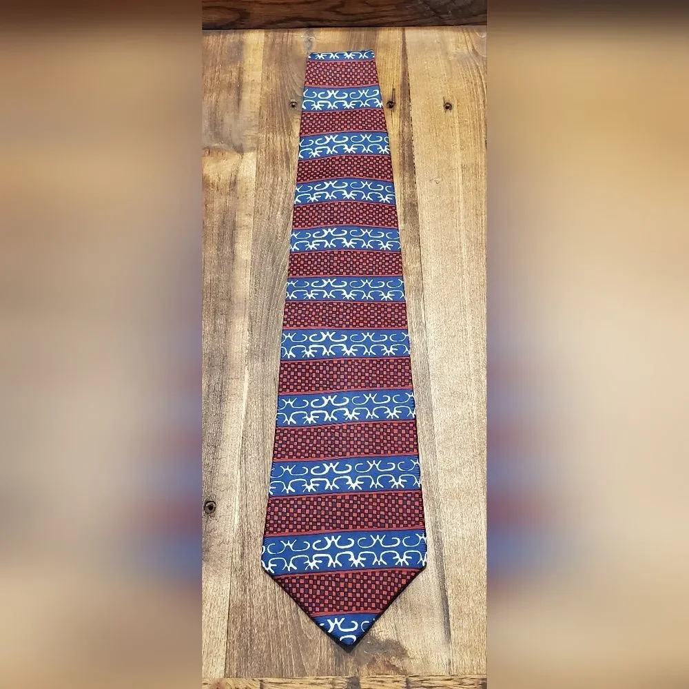 Barbara Blank New York Horizontal Pattern All Silk Necktie